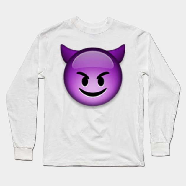 smiling face with horns Long Sleeve T-Shirt by Emoji